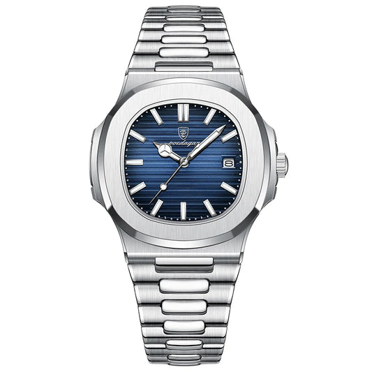 Montre Homme VANTOR™ Titan Bleu Profond – Automatique & Élégance Mécanique