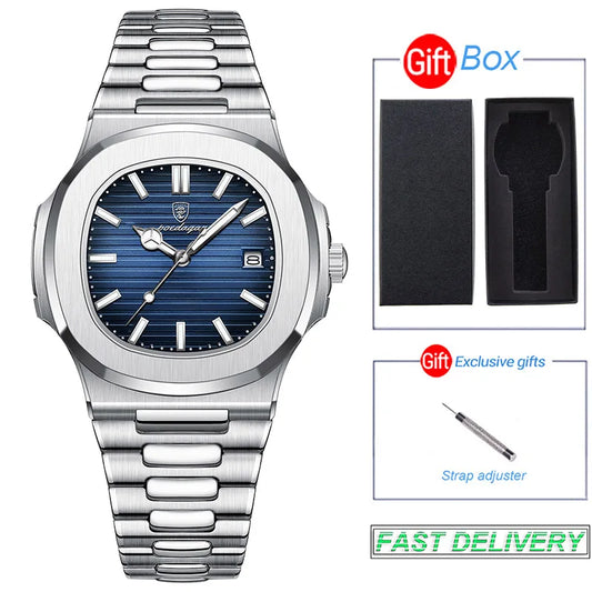 Montre Homme VANTOR™ Titan Bleu Profond – Automatique & Élégance Mécanique